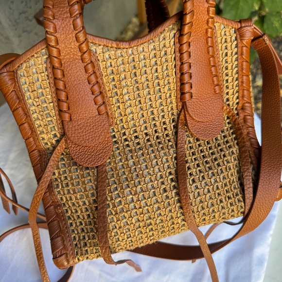 SALE Chloé Mony Small Raffia Tote Crossbody - Picture 6 of 16